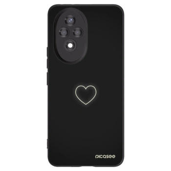 Picasee Honor 200 Pro 5G Hülle - Schwarzes Silikon - Heart