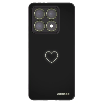 Picasee Xiaomi 14T Hülle - Schwarzes Silikon - Heart