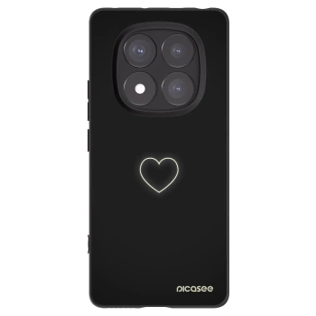 Picasee Xiaomi Redmi Note 14 Pro+ 5G Hülle - Schwarzes Silikon - Heart