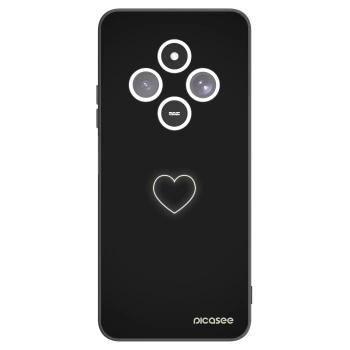 Picasee Xiaomi Redmi 14C Hülle - Schwarzes Silikon - Heart