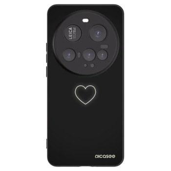 Picasee Xiaomi 15 Ultra Hülle - Schwarzes Silikon - Heart