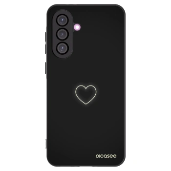 Picasee Samsung Galaxy A56 5G A566B Hülle - Schwarzes Silikon - Heart