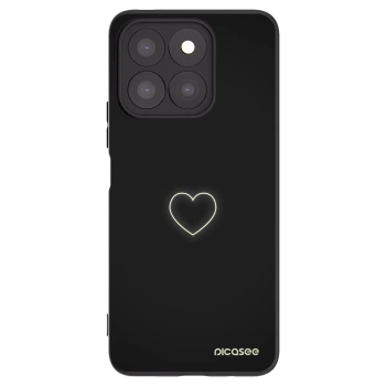 Picasee Honor X8c Hülle - Schwarzes Silikon - Heart