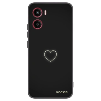 Picasee Motorola Moto G05 Hülle - Schwarzes Silikon - Heart