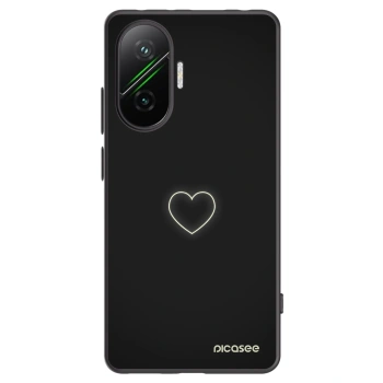 Picasee Xiaomi Poco F7 5G Hülle - Schwarzes Silikon - Heart