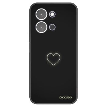 Picasee Xiaomi Redmi 15C 5G Hülle - Schwarzes Silikon - Heart