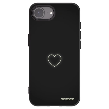Picasee Apple iPhone 17e Hülle - Schwarzes Silikon - Heart