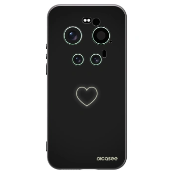 Picasee Xiaomi 17 Ultra Hülle - Schwarzes Silikon - Heart