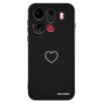 Picasee OPPO Find X9 Pro Hülle - Schwarzes Silikon - Heart