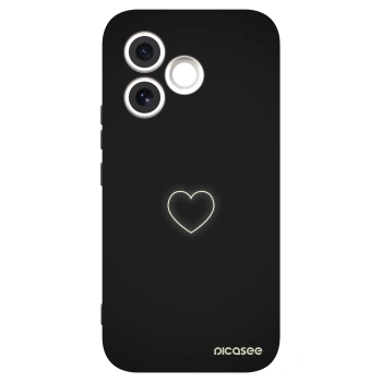 Picasee Honor 600 Lite Hülle - Schwarzes Silikon - Heart