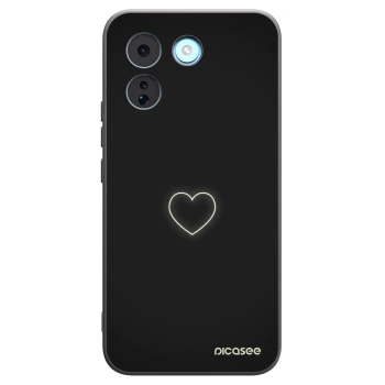 Picasee Xiaomi Redmi Note 17 Pro MAX 5G Hülle - Schwarzes Silikon - Heart