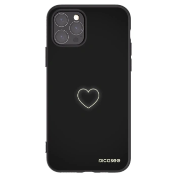 Picasee Apple iPhone 11 Pro Hülle - Schwarzes Silikon - Heart
