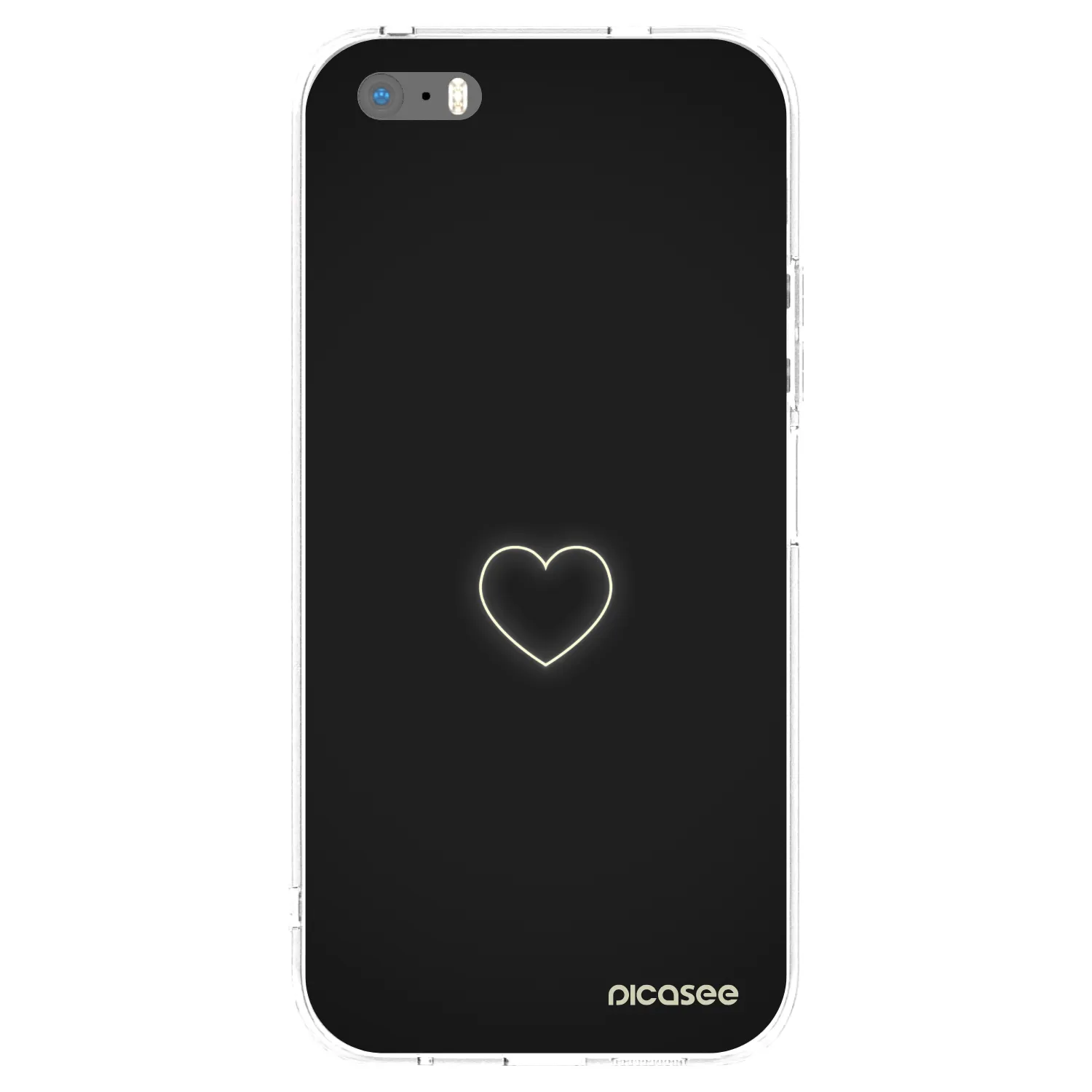 Picasee Apple iPhone 5/5S/SE Hülle - Transparentes Silikon - Heart