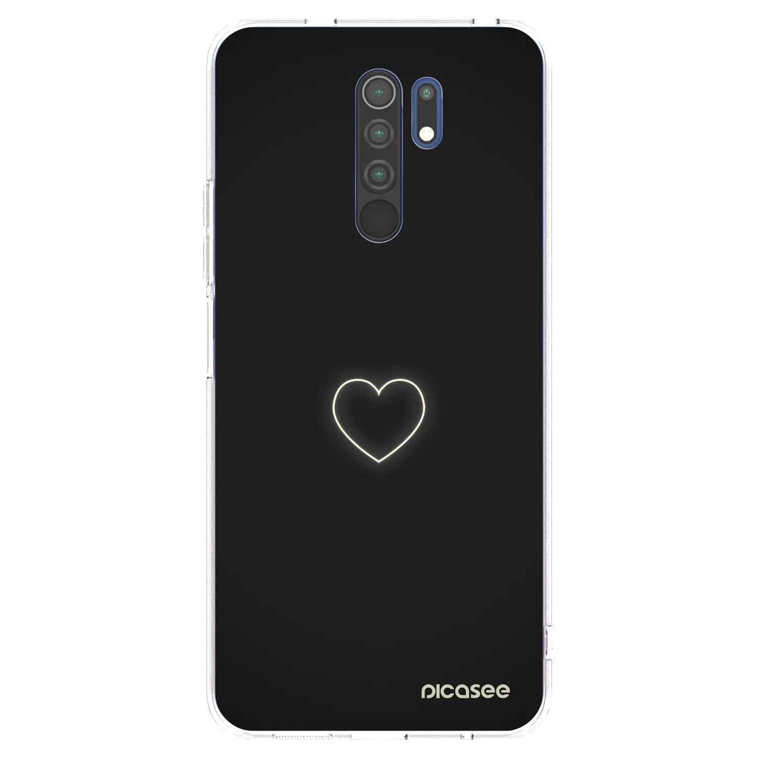 Picasee Xiaomi Redmi 9 Hülle - Transparentes Silikon - Heart