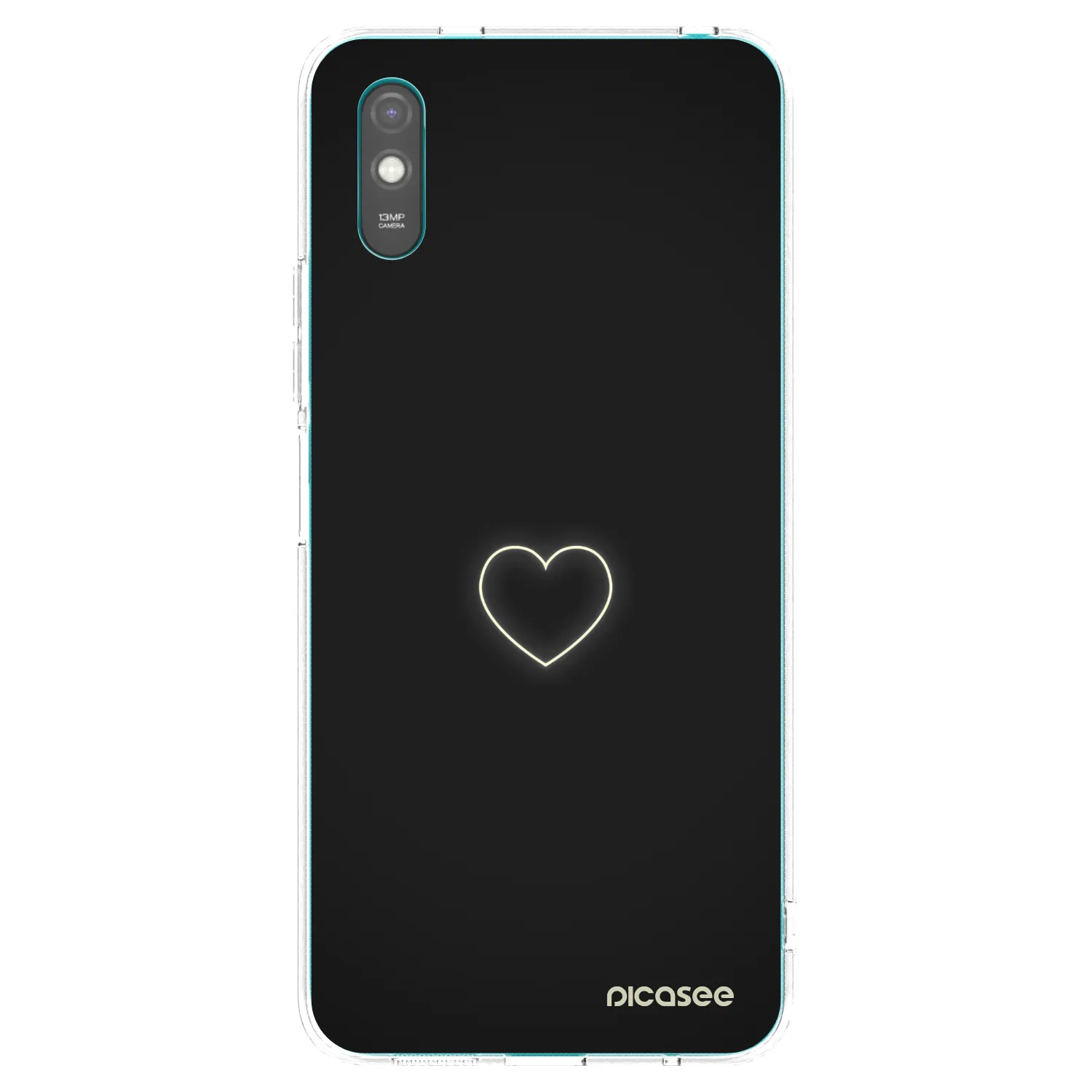 Picasee Xiaomi Redmi 9A Hülle - Transparentes Silikon - Heart