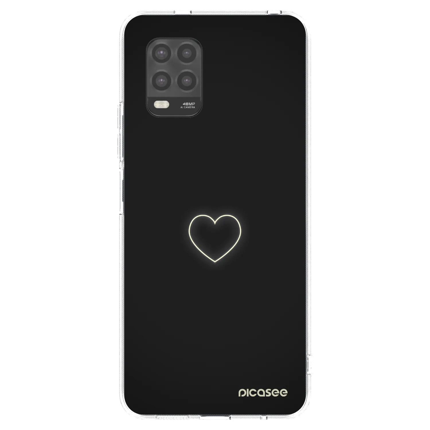 Picasee Xiaomi Mi 10 Lite Hülle - Transparentes Silikon - Heart