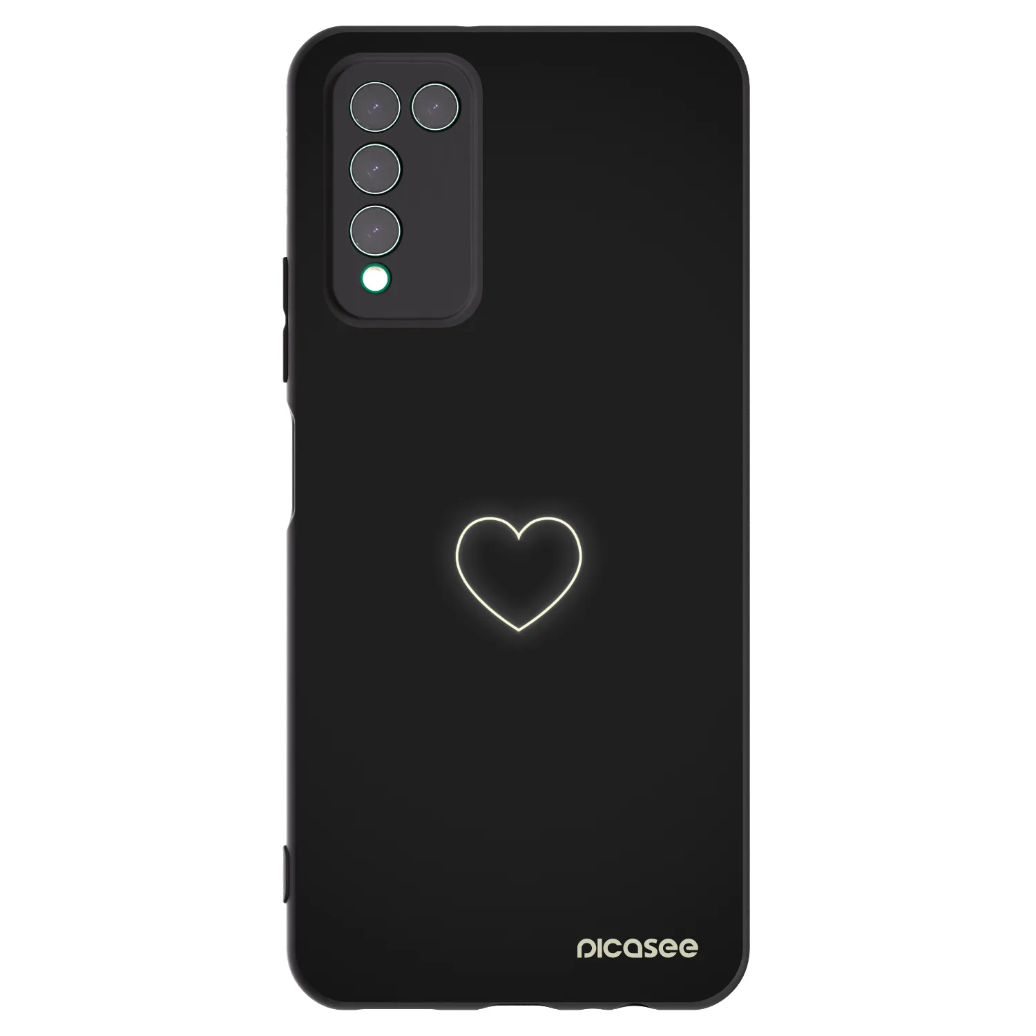 Picasee Honor 10X Lite Hülle - Schwarzes Silikon - Heart