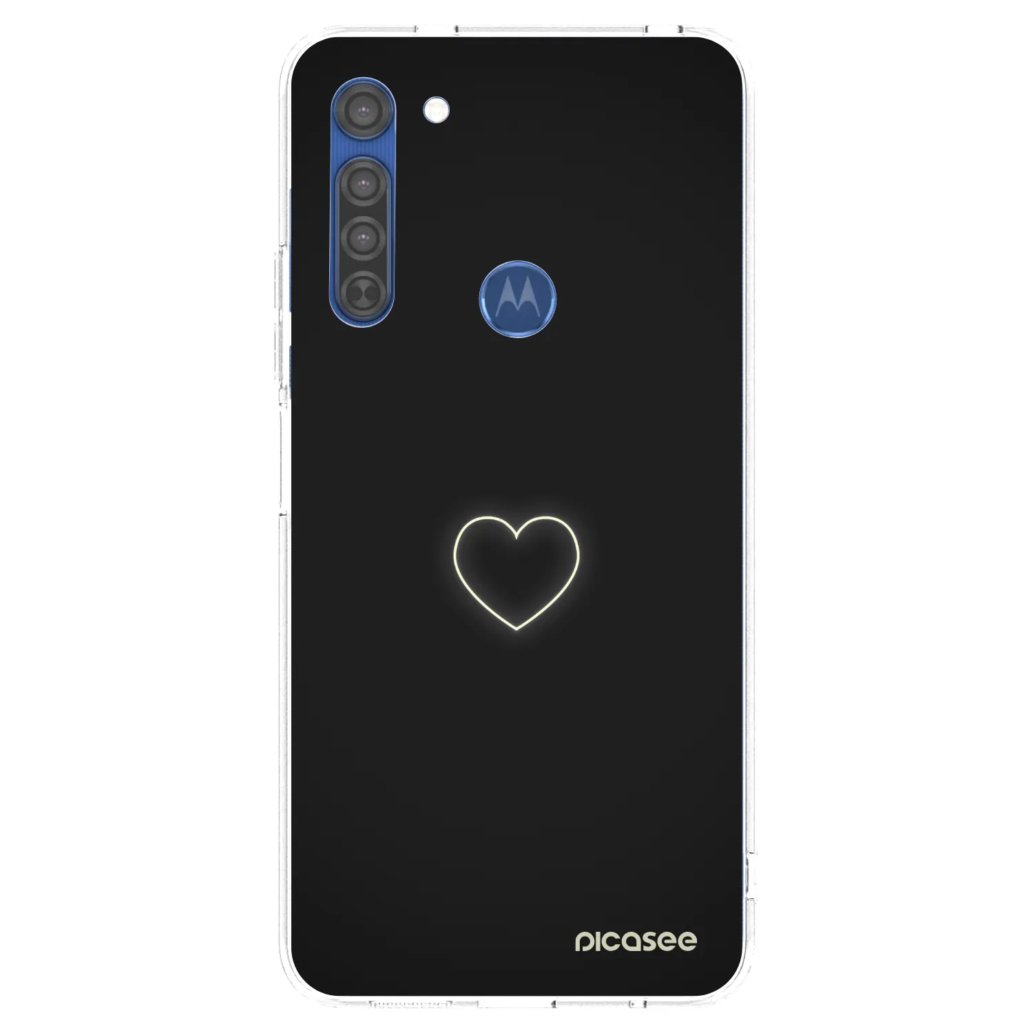 Picasee Motorola Moto G8 Hülle - Transparentes Silikon - Heart