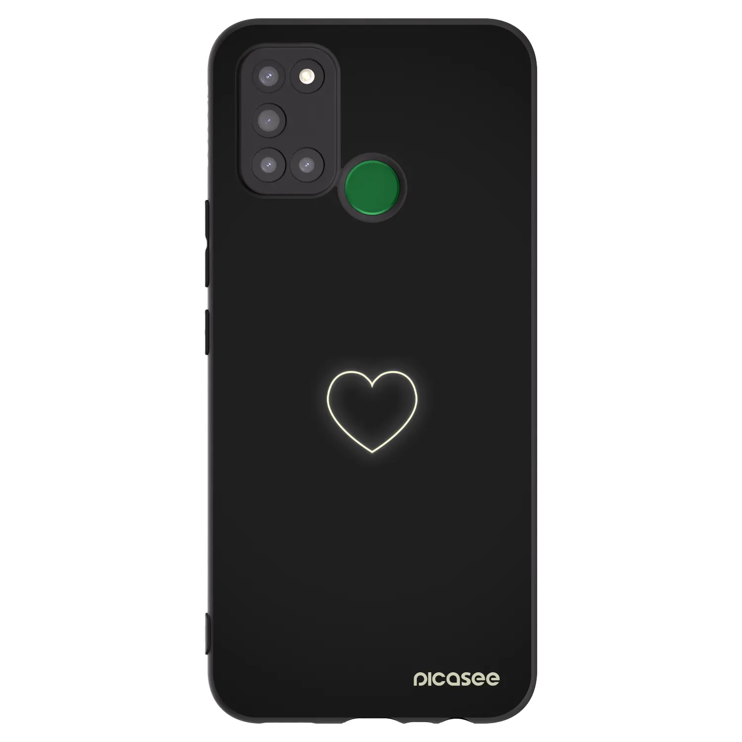 Picasee Realme 7i Hülle - Schwarzes Silikon - Heart