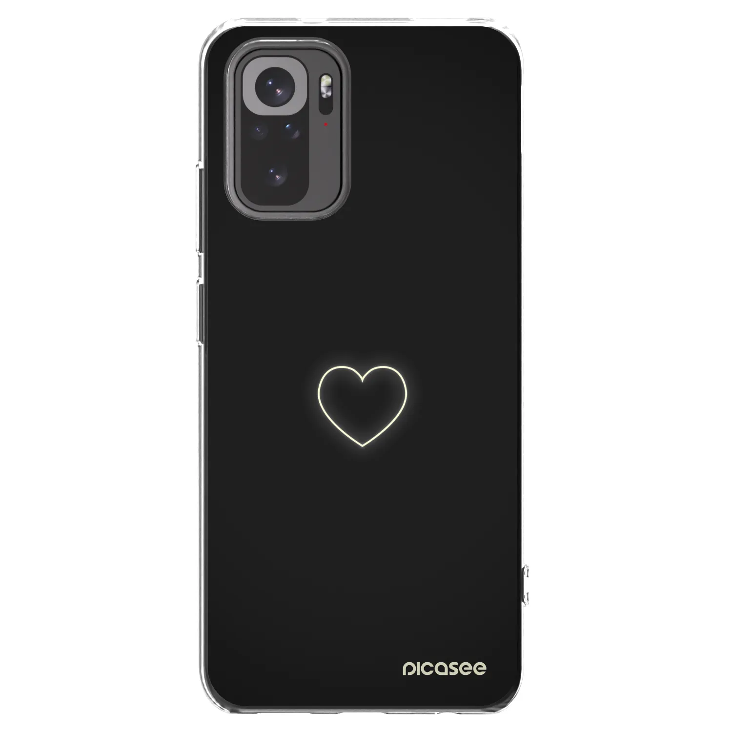Picasee Xiaomi Redmi Note 10S Hülle - Transparentes Silikon - Heart