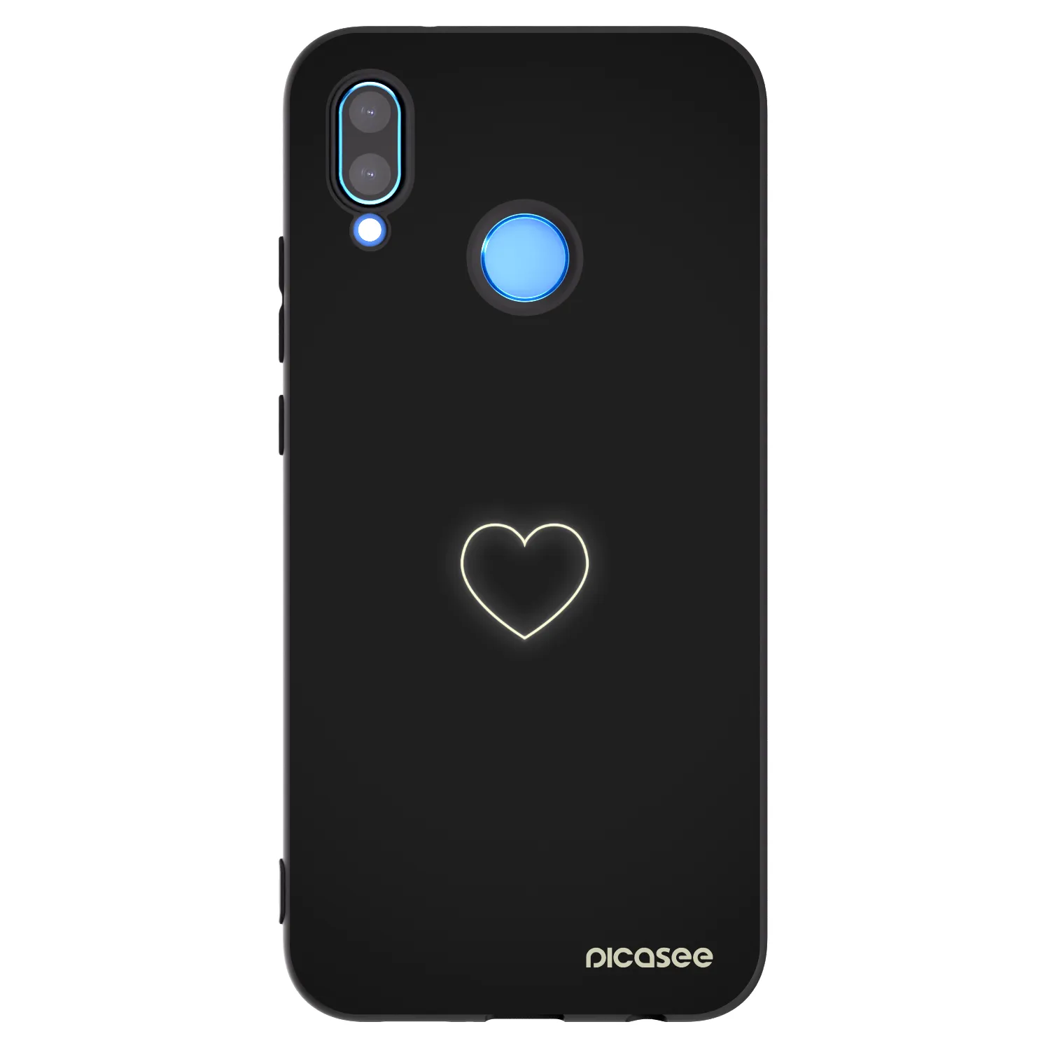Picasee Huawei P20 Lite Hülle - Schwarzes Silikon - Heart