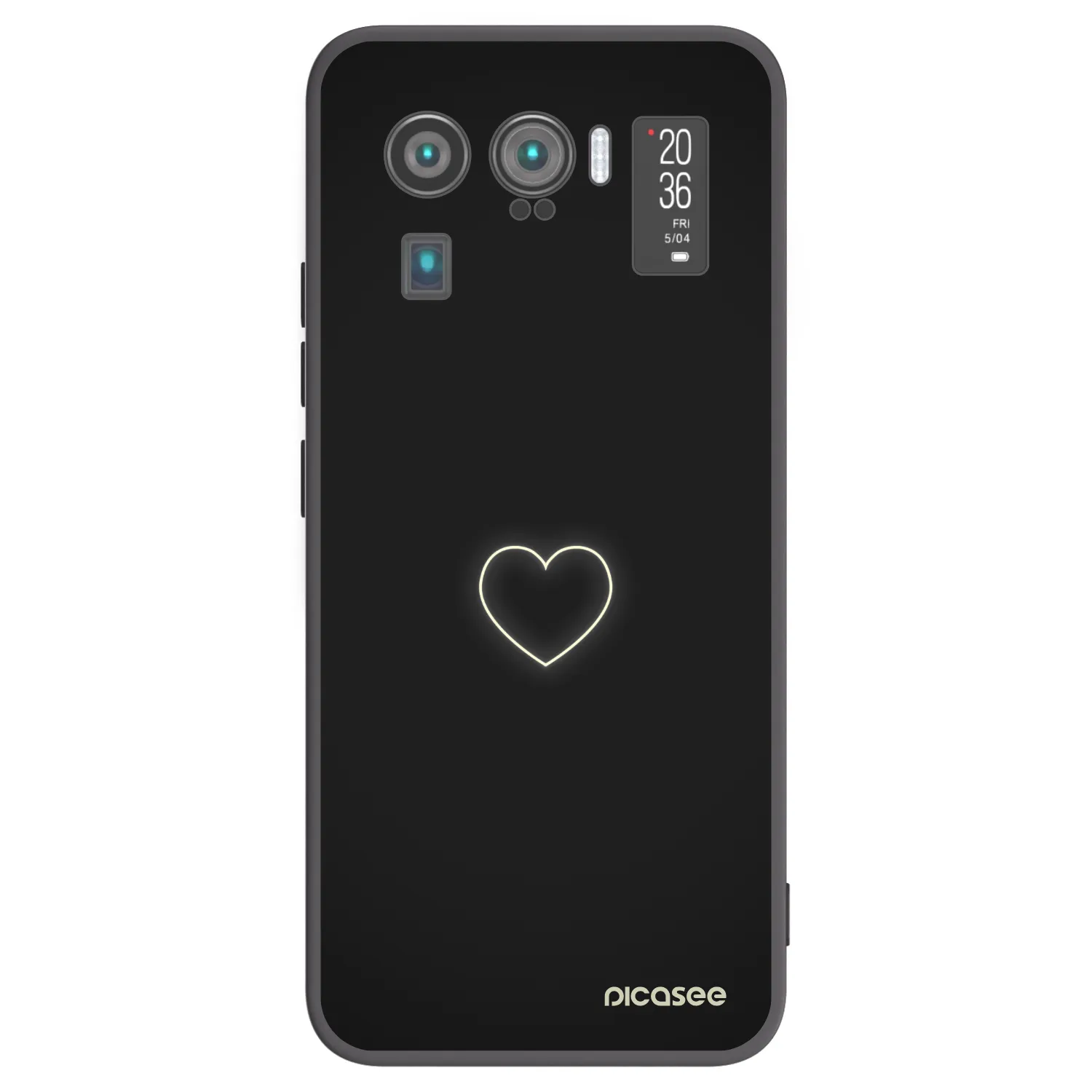Picasee Xiaomi Mi 11 Ultra Hülle - Schwarzes Silikon - Heart