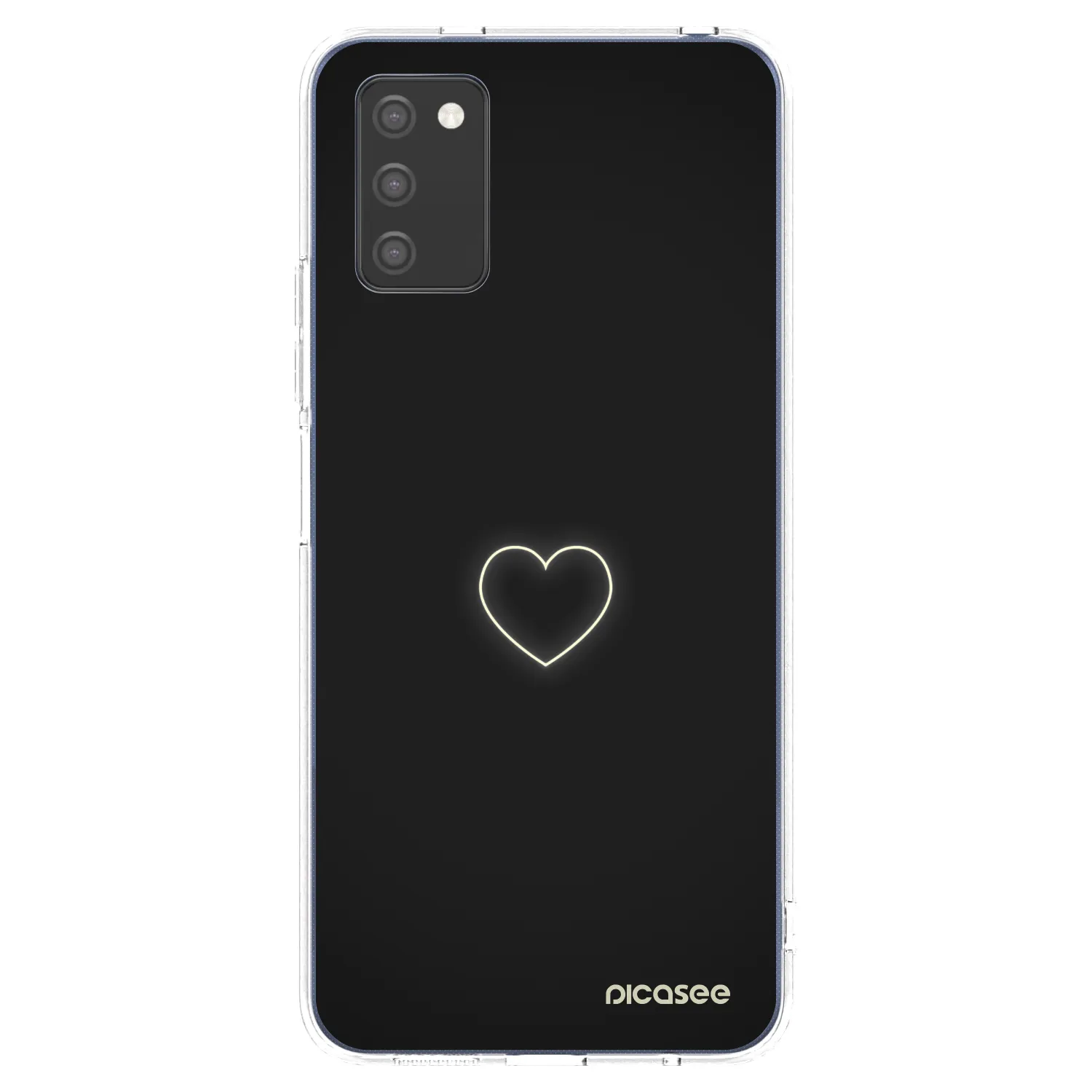 Picasee Samsung Galaxy A03s A037G Hülle - Transparentes Silikon - Heart