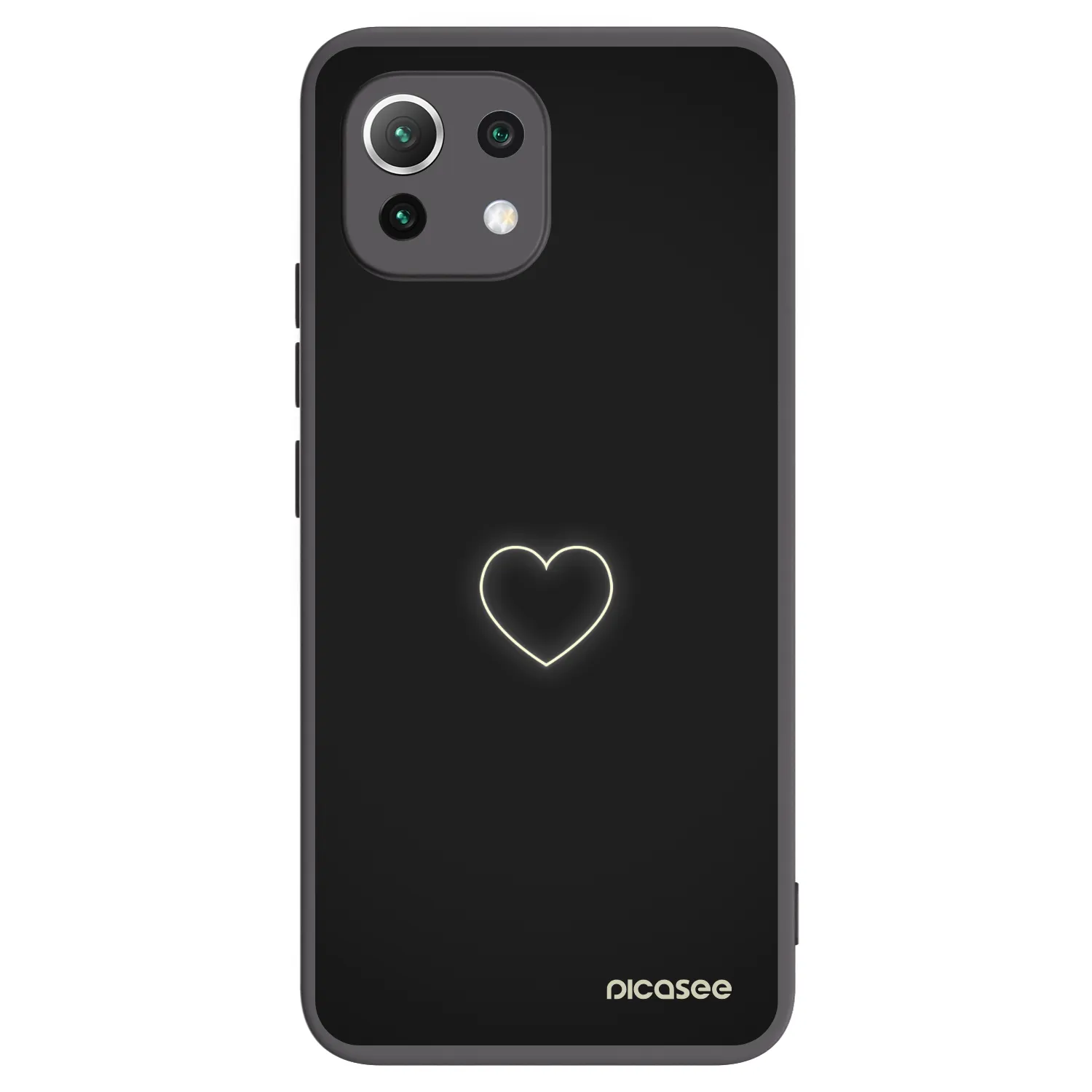 Picasee Xiaomi 11 Lite 5G NE Hülle - Schwarzes Silikon - Heart