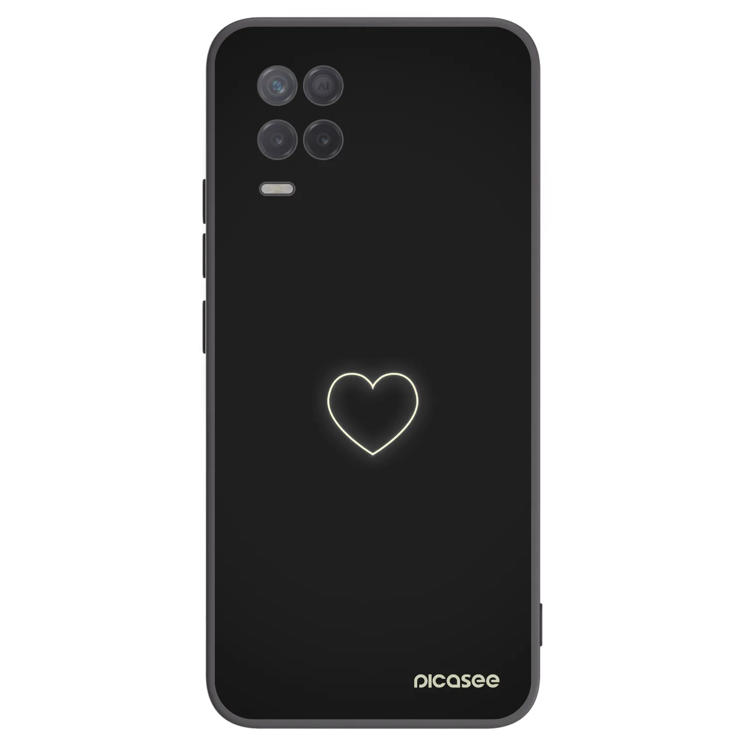 Picasee Realme 8 5G Hülle - Schwarzes Silikon - Heart