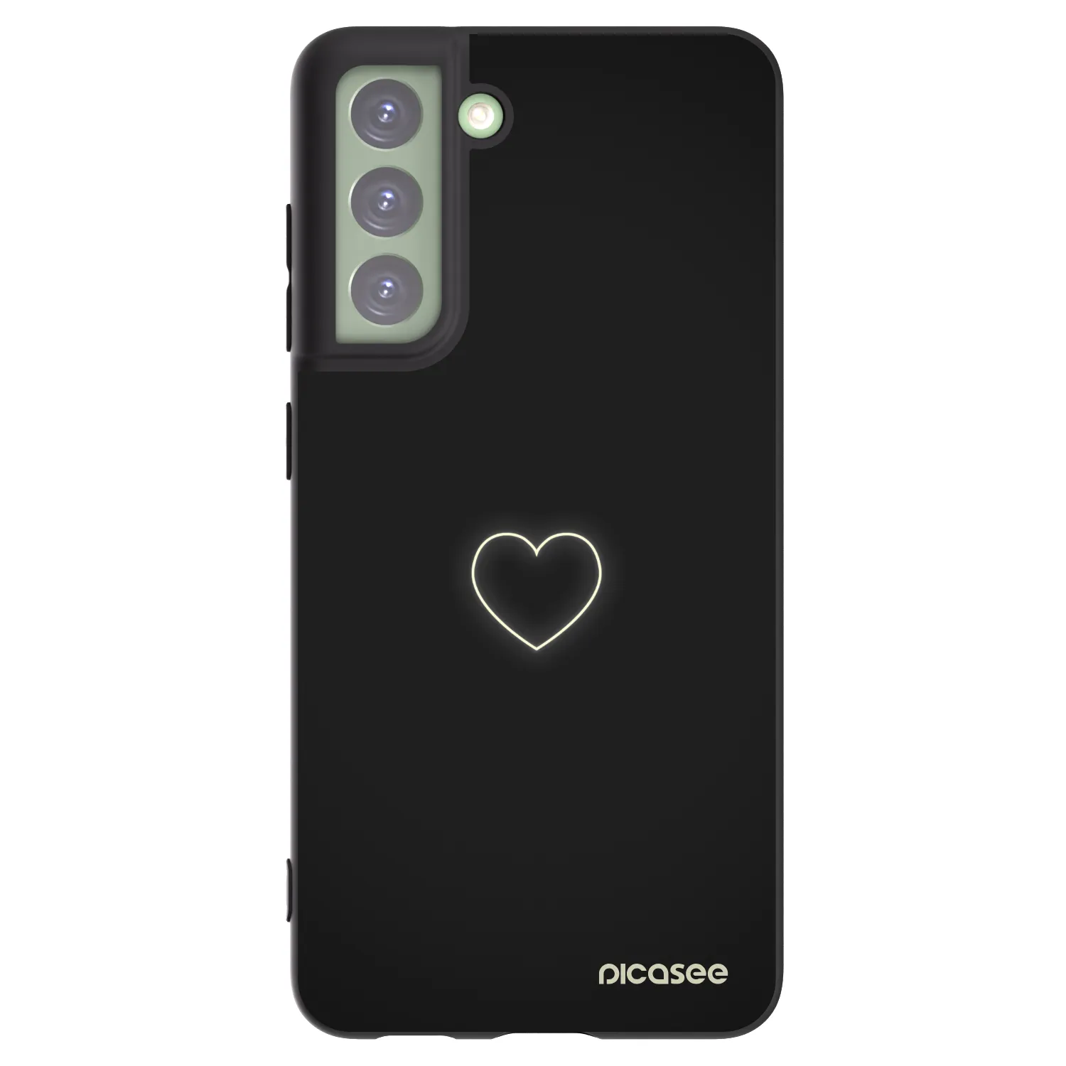 Picasee Samsung Galaxy S21 FE 5G Hülle - Schwarzes Silikon - Heart