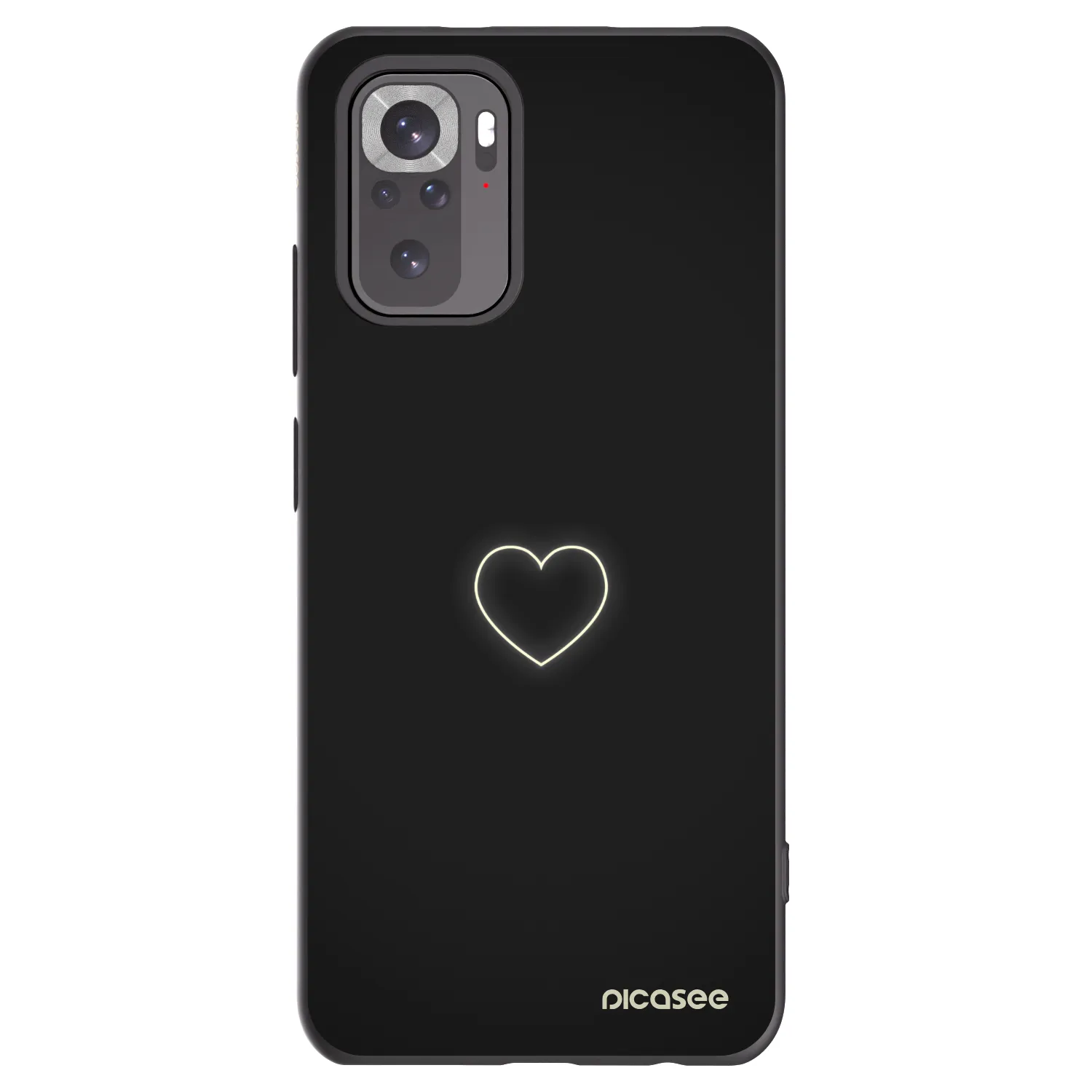 Picasee Xiaomi Redmi Note 11S 4G Hülle - Schwarzes Silikon - Heart