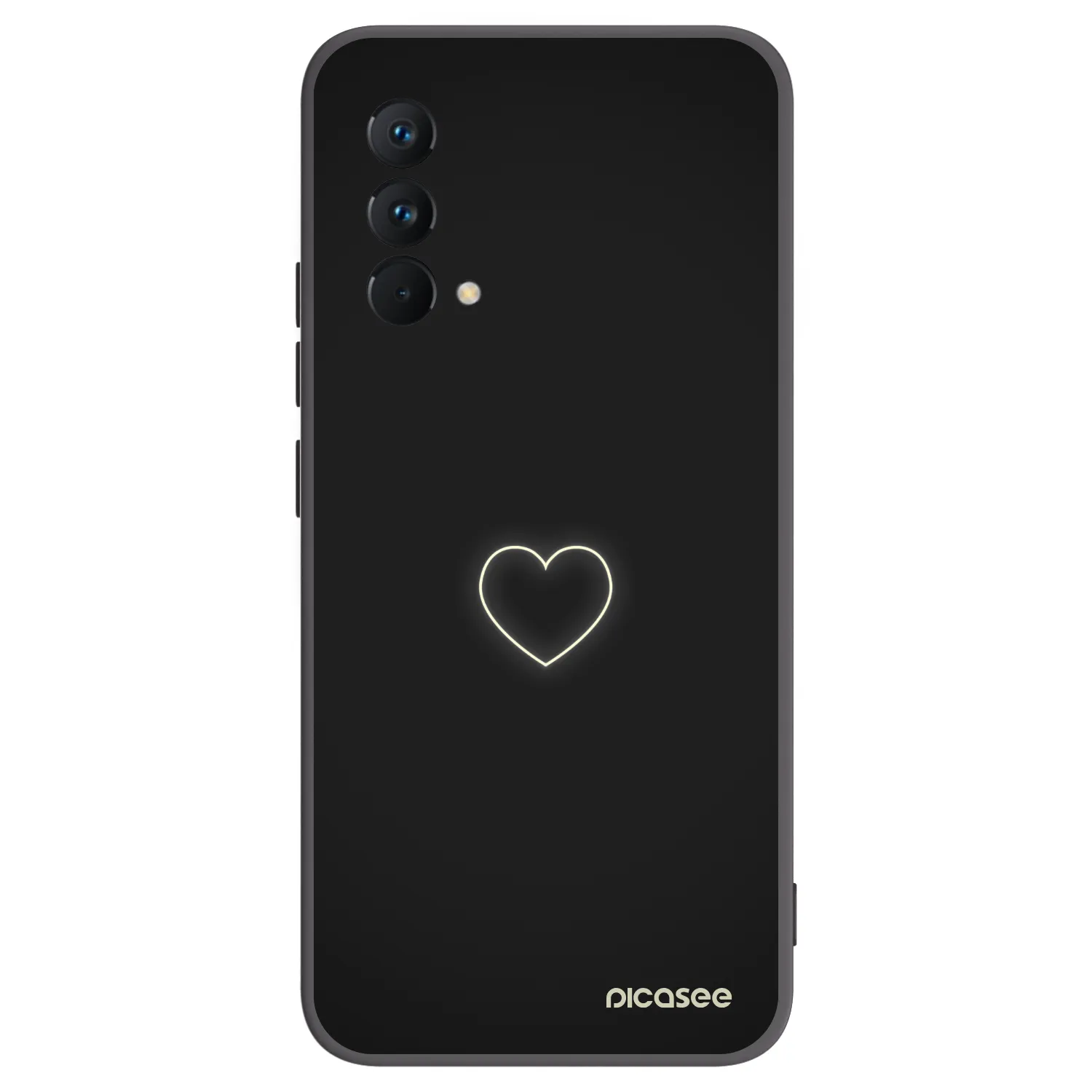 Picasee Realme GT Master Edition 5G Hülle - Schwarzes Silikon - Heart