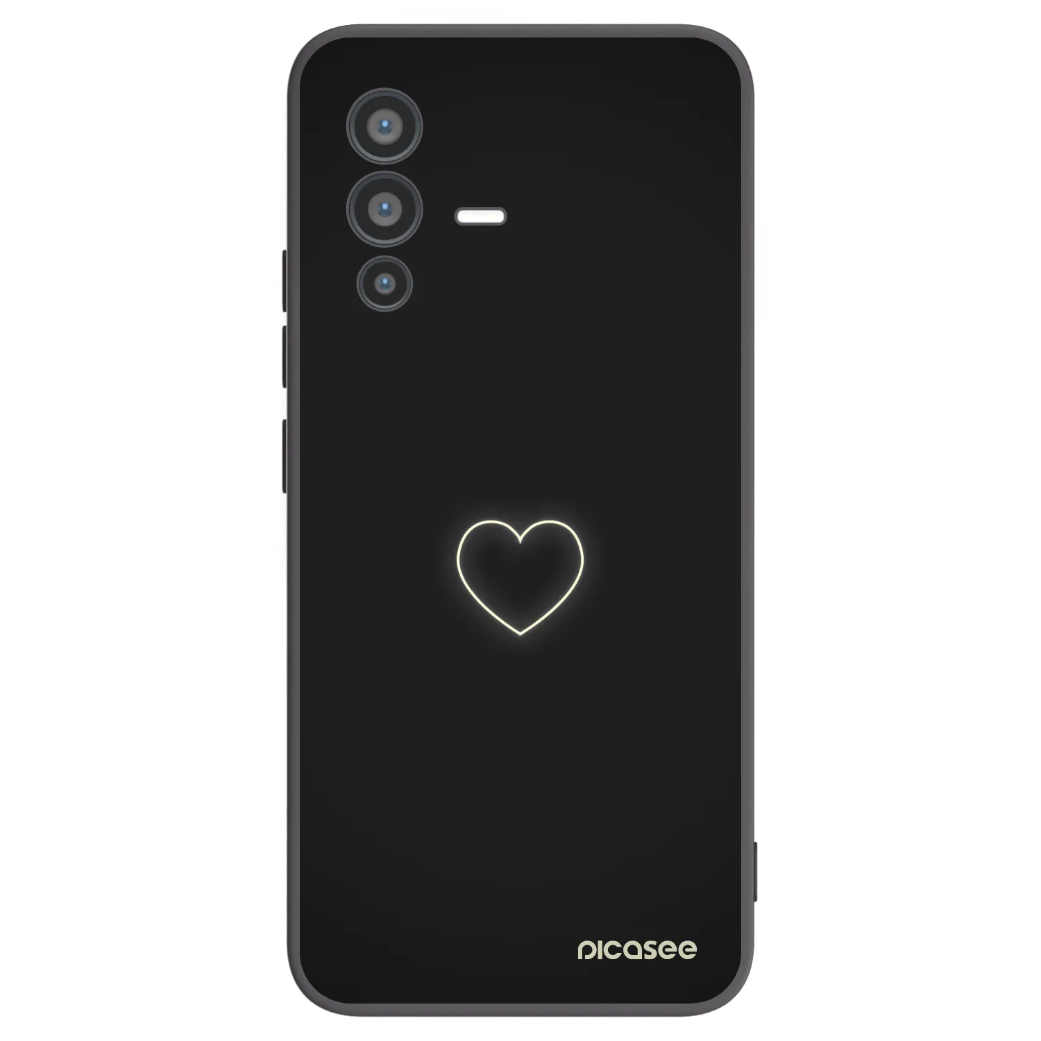 Picasee Vivo V23 5G Hülle - Schwarzes Silikon - Heart
