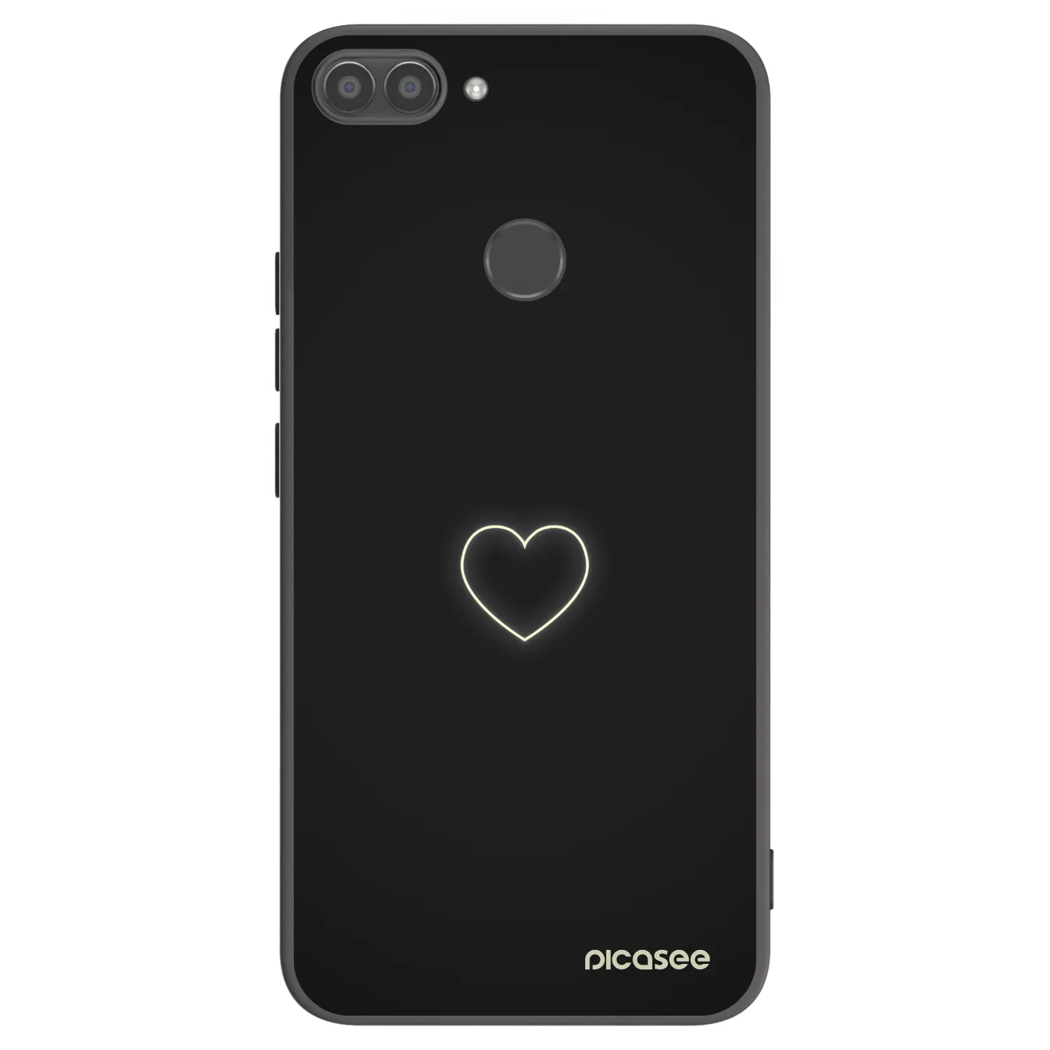 Picasee Huawei P Smart Hülle - Schwarzes Silikon - Heart