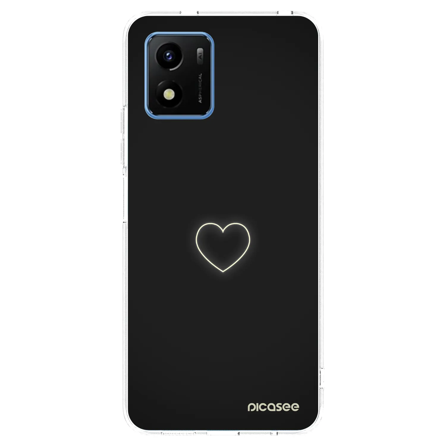 Picasee Vivo Y01 Hülle - Transparentes Silikon - Heart
