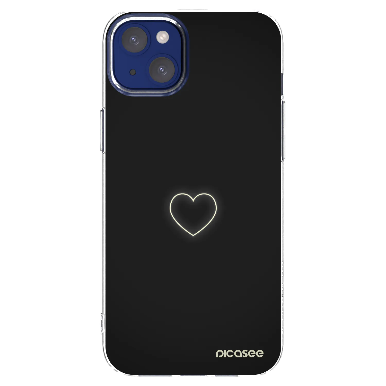 Picasee Apple iPhone 14 Plus Hülle - Transparentes Silikon - Heart