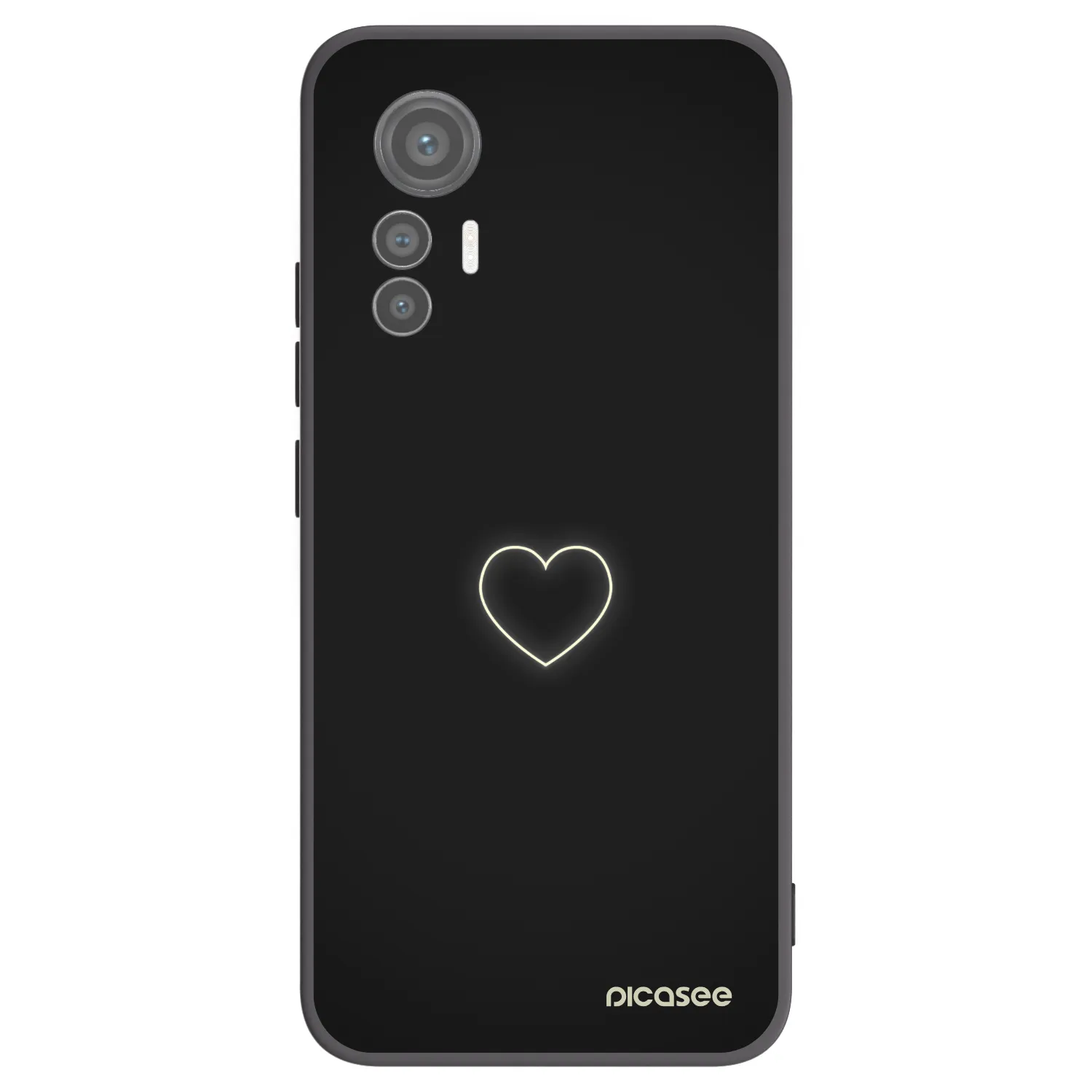Picasee Xiaomi 12 Lite Hülle - Schwarzes Silikon - Heart