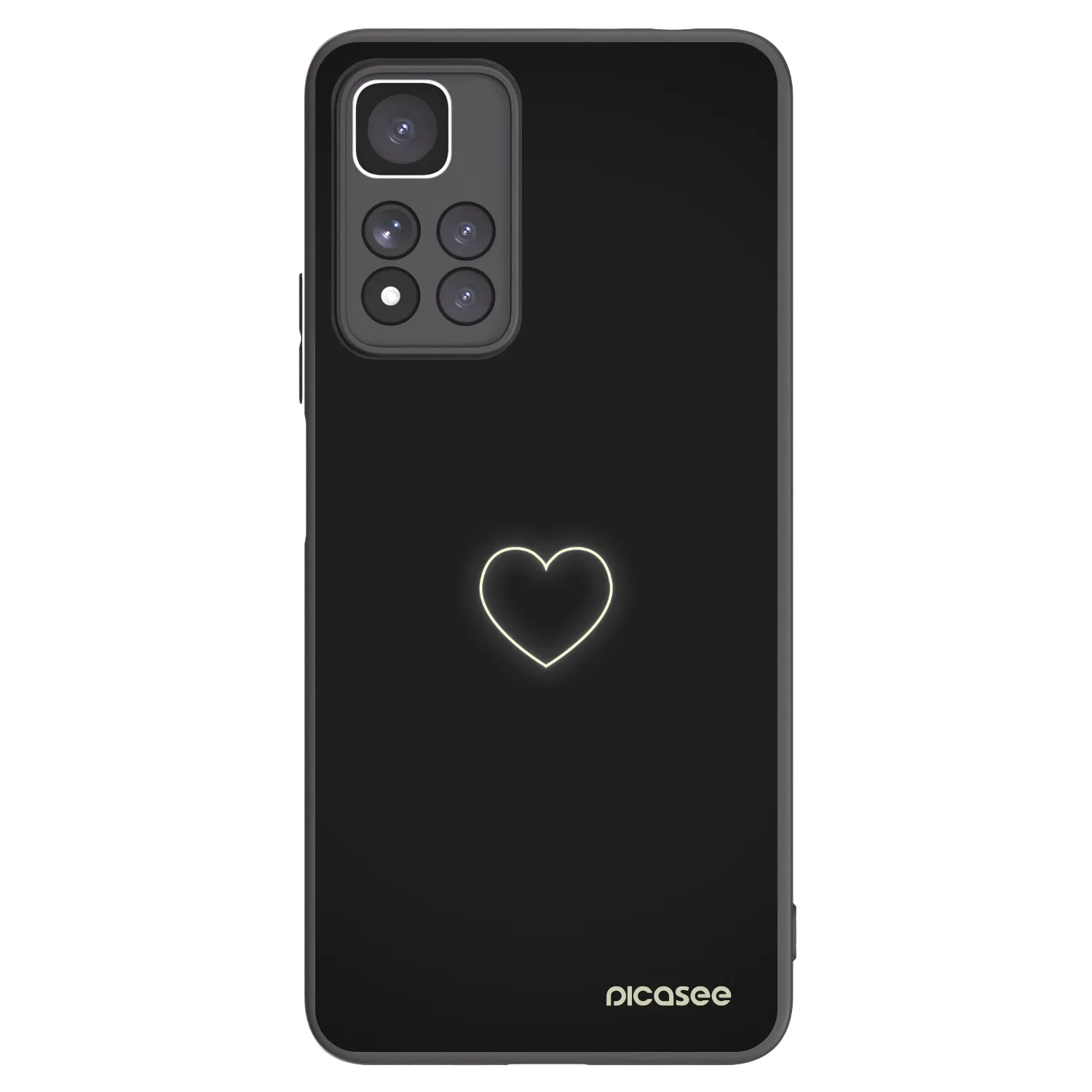 Picasee Xiaomi Redmi Note 11 Pro+ 5G Hülle - Schwarzes Silikon - Heart