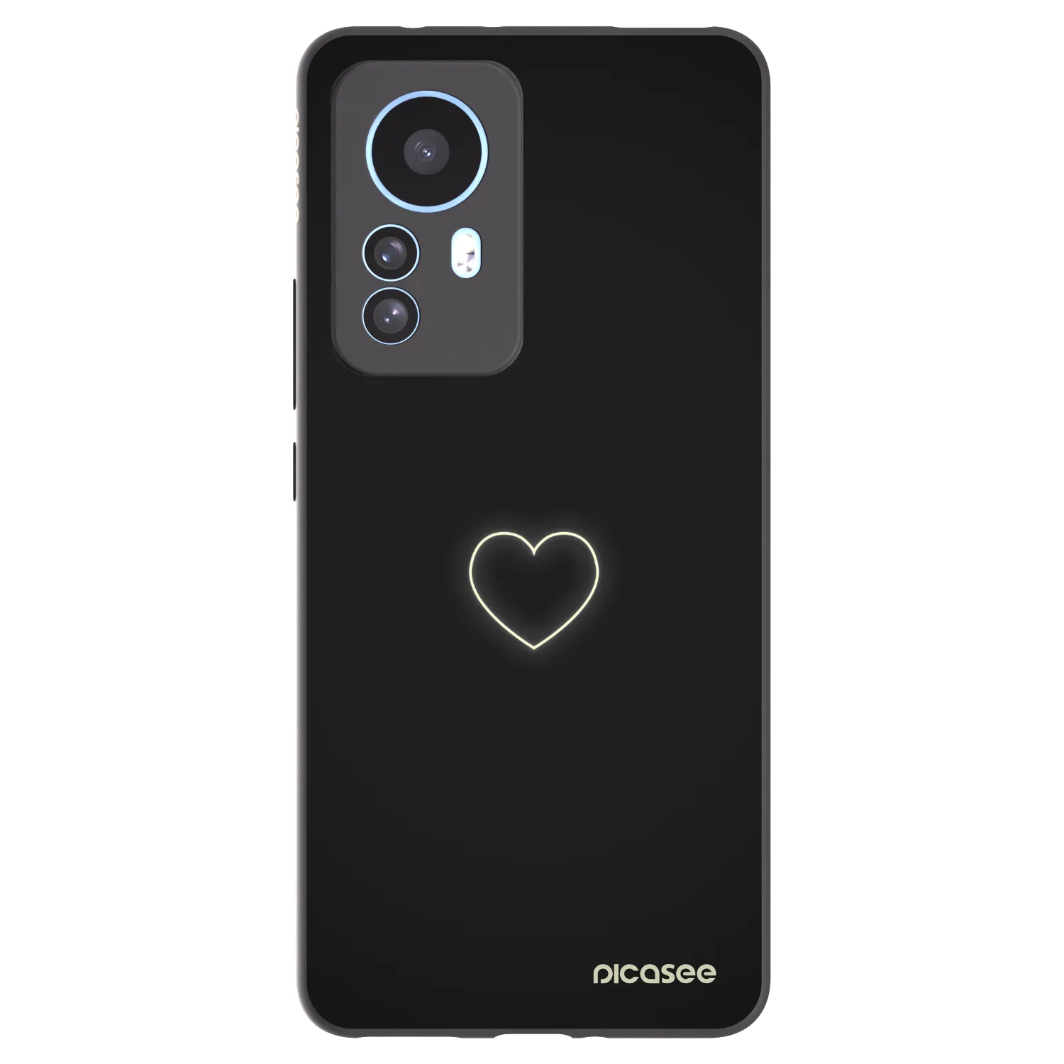Picasee Xiaomi 12T Pro Hülle - Schwarzes Silikon - Heart