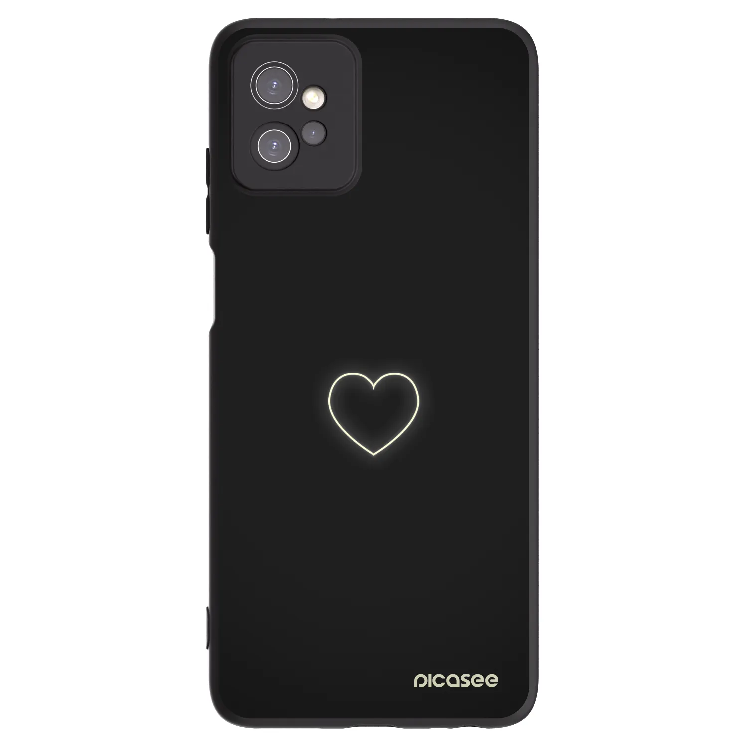 Picasee Motorola Moto G32 Hülle - Schwarzes Silikon - Heart