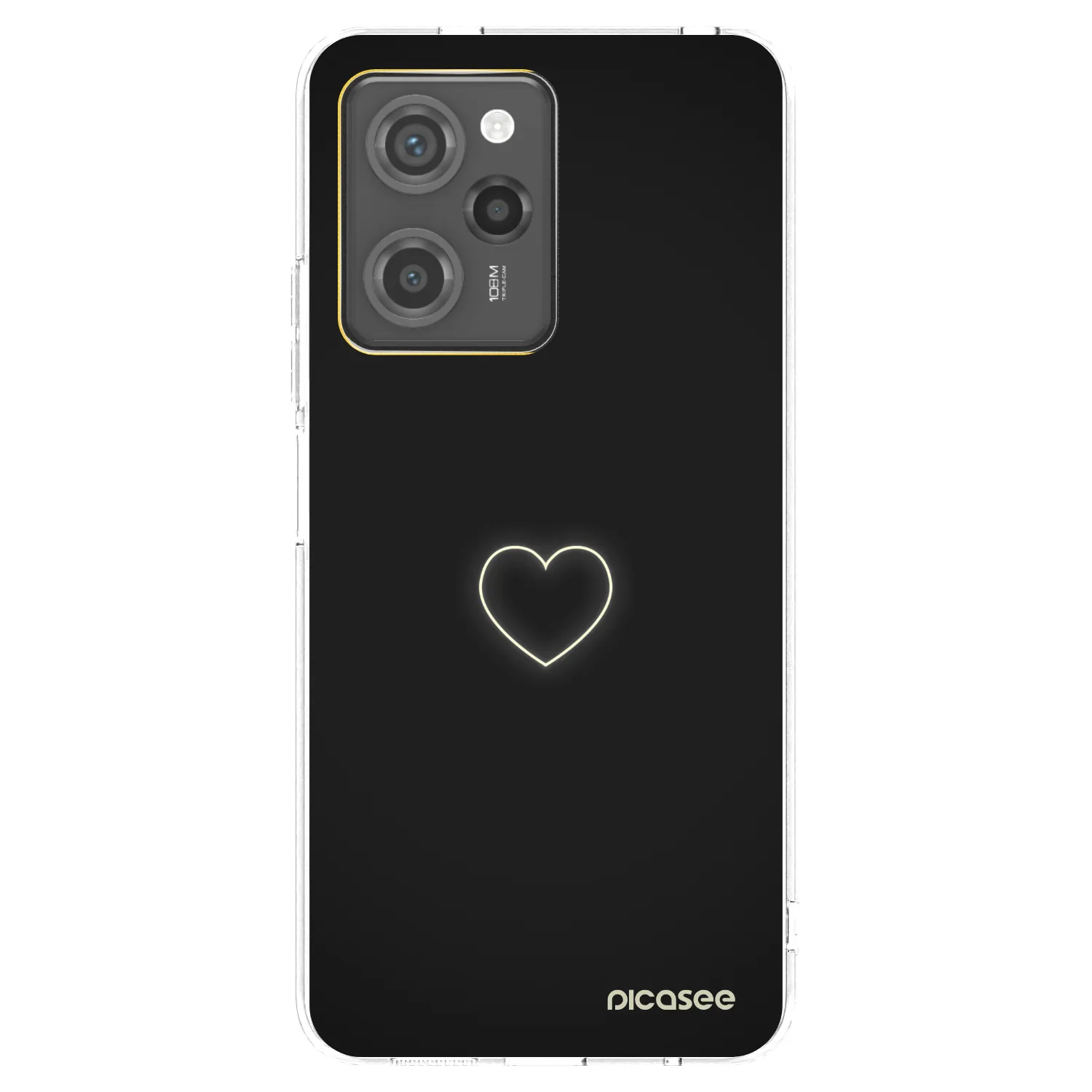 Picasee Xiaomi Poco X5 Pro Hülle - Schwarzes Silikon - Heart
