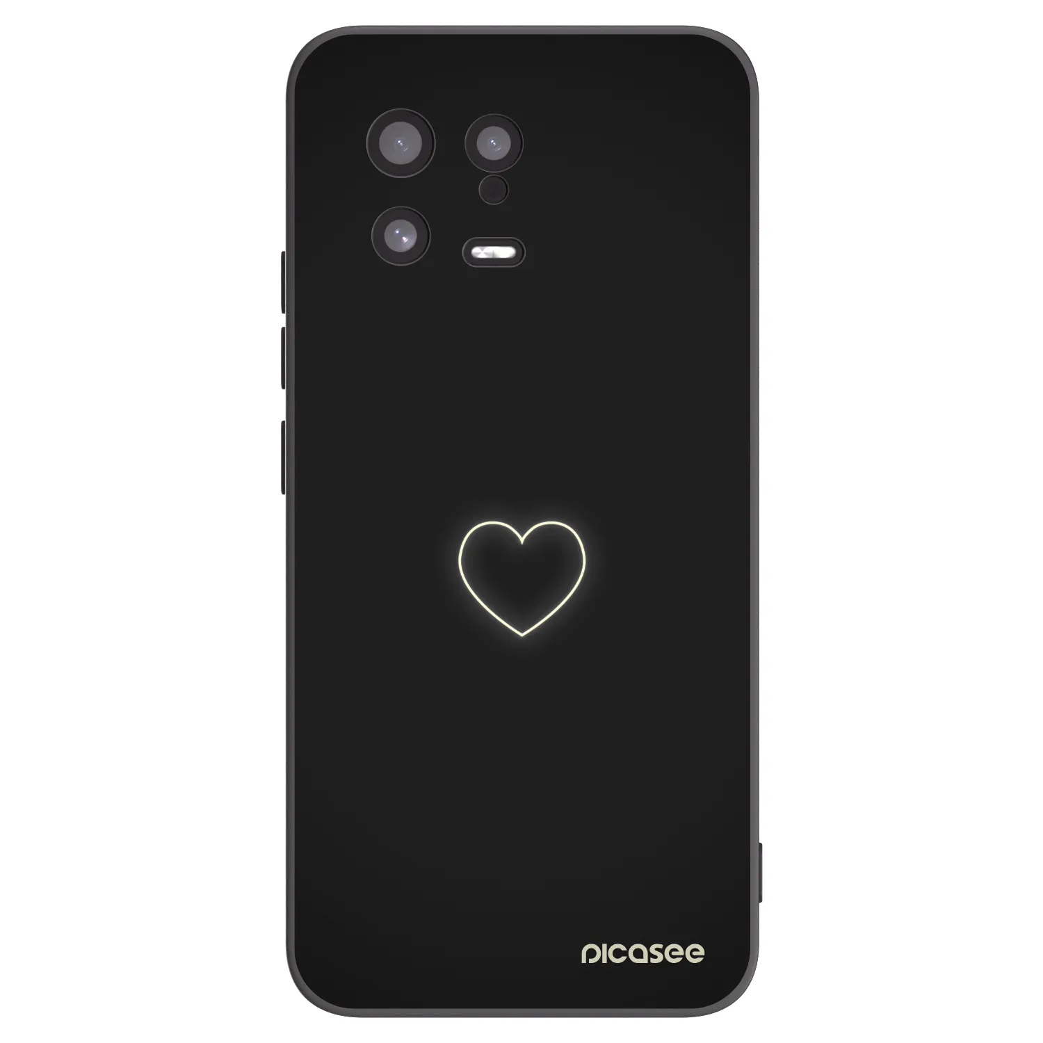 Picasee Xiaomi 13 Hülle - Schwarzes Silikon - Heart