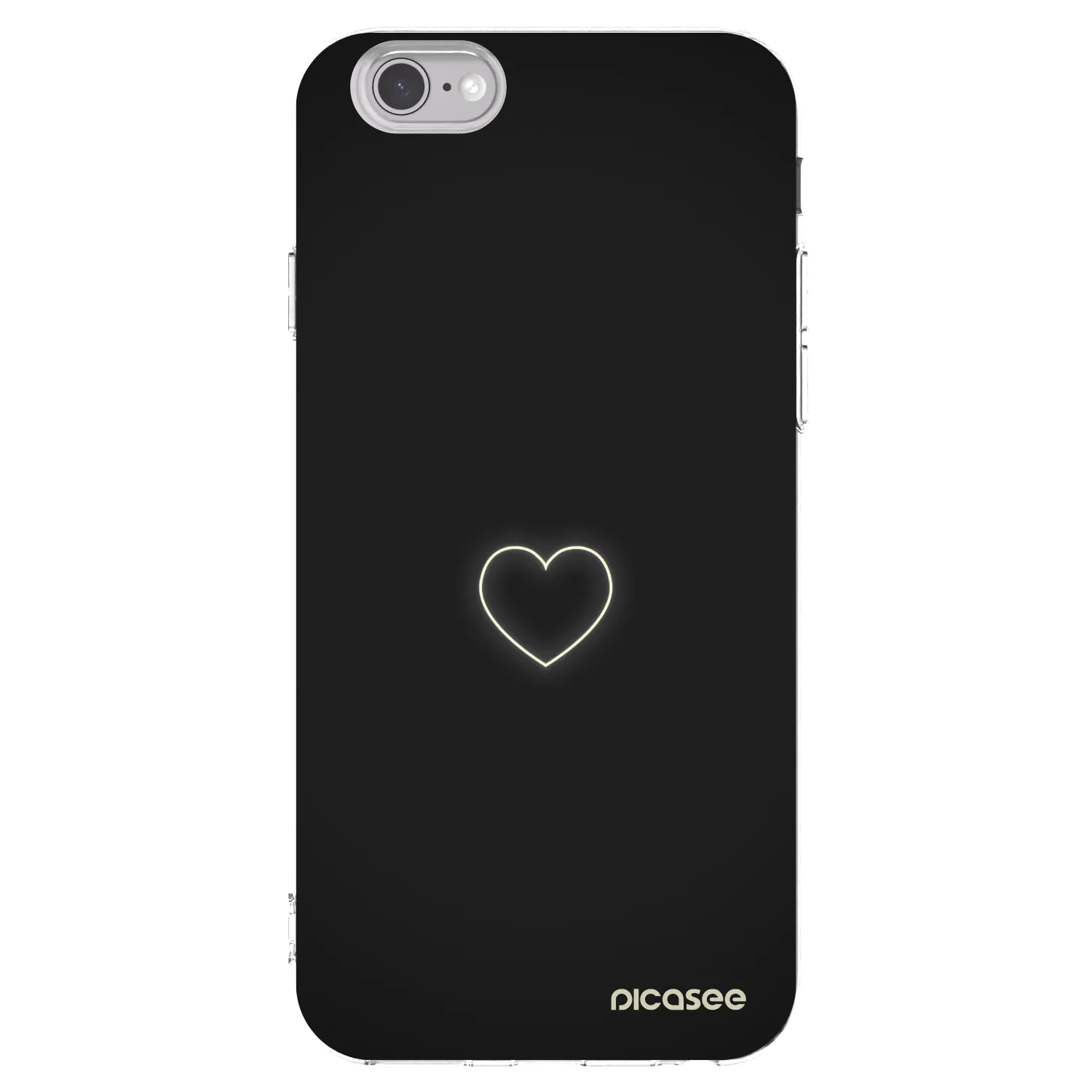 Picasee Apple iPhone 6/6S Hülle - Transparentes Silikon - Heart