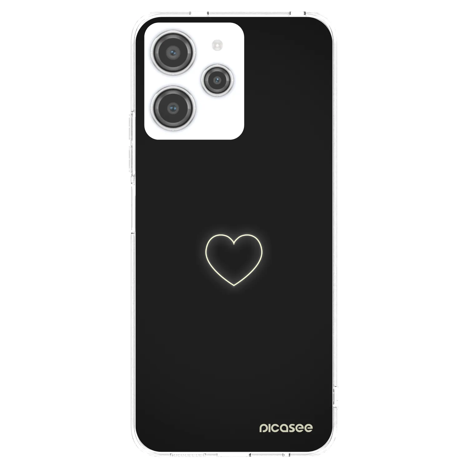 Picasee Xiaomi Redmi 12 4G Hülle - Transparentes Silikon - Heart