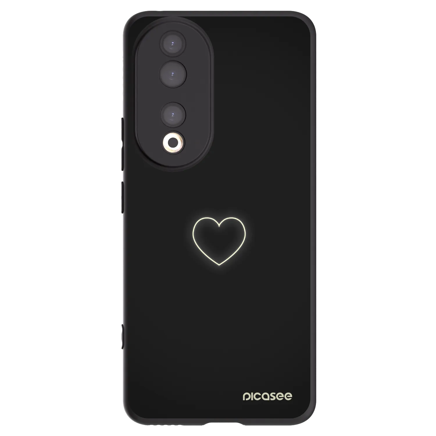 Picasee Honor 90 5G Hülle - Schwarzes Silikon - Heart