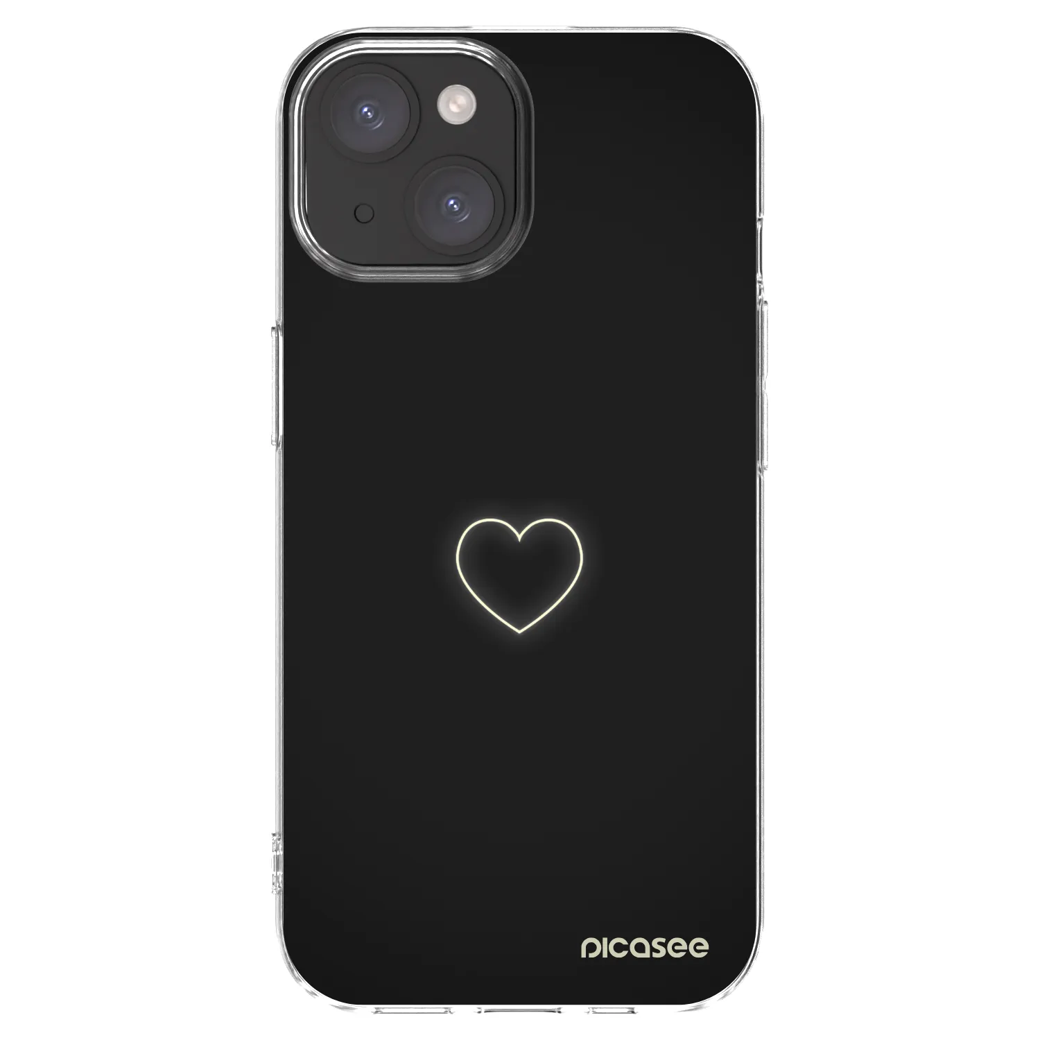 Picasee Apple iPhone 15 Hülle - Transparentes Silikon - Heart
