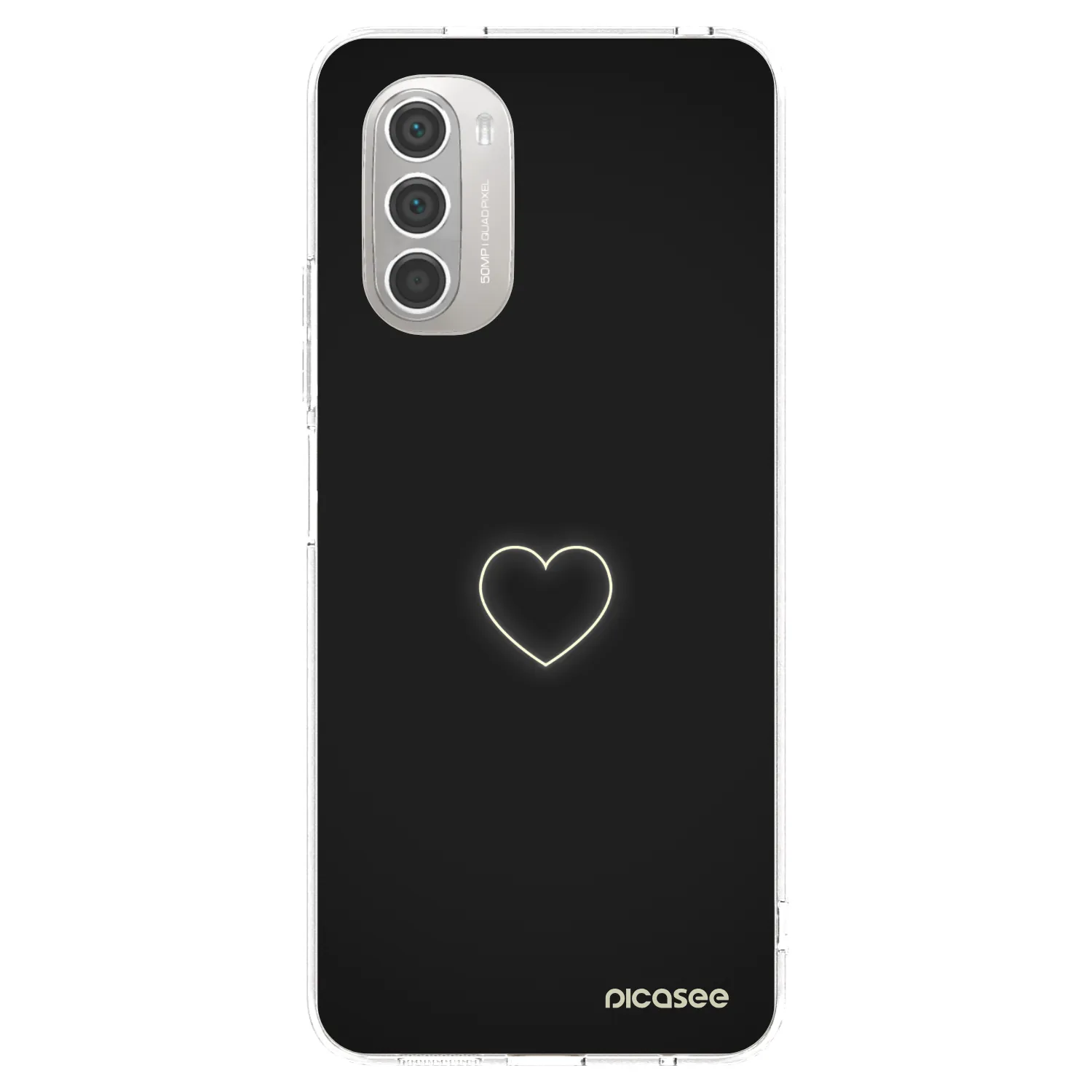 Picasee Motorola Moto G51 Hülle - Transparentes Silikon - Heart