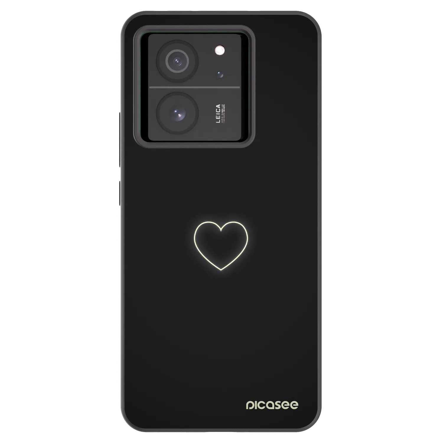 Picasee Xiaomi 13T Hülle - Schwarzes Silikon - Heart