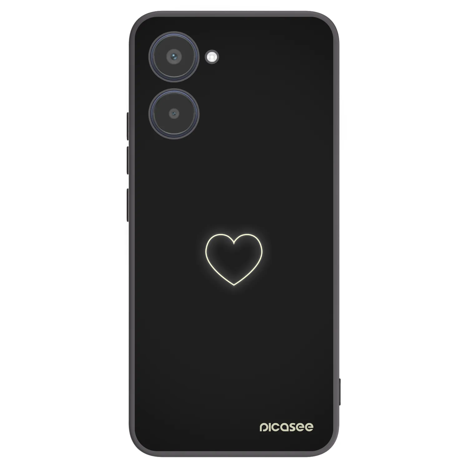 Picasee Realme 10 4G Hülle - Schwarzes Silikon - Heart