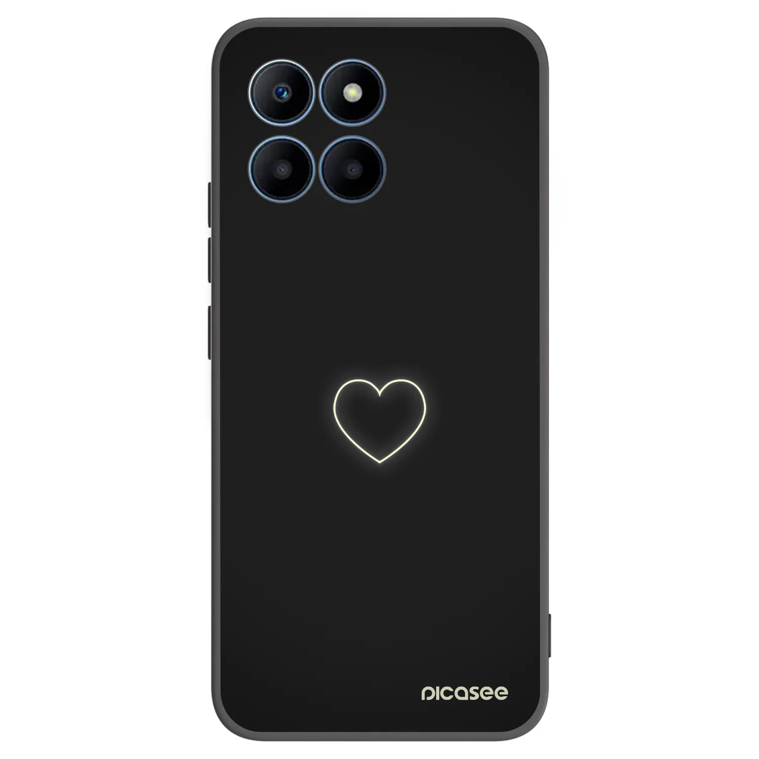 Picasee Honor 70 Lite Hülle - Schwarzes Silikon - Heart